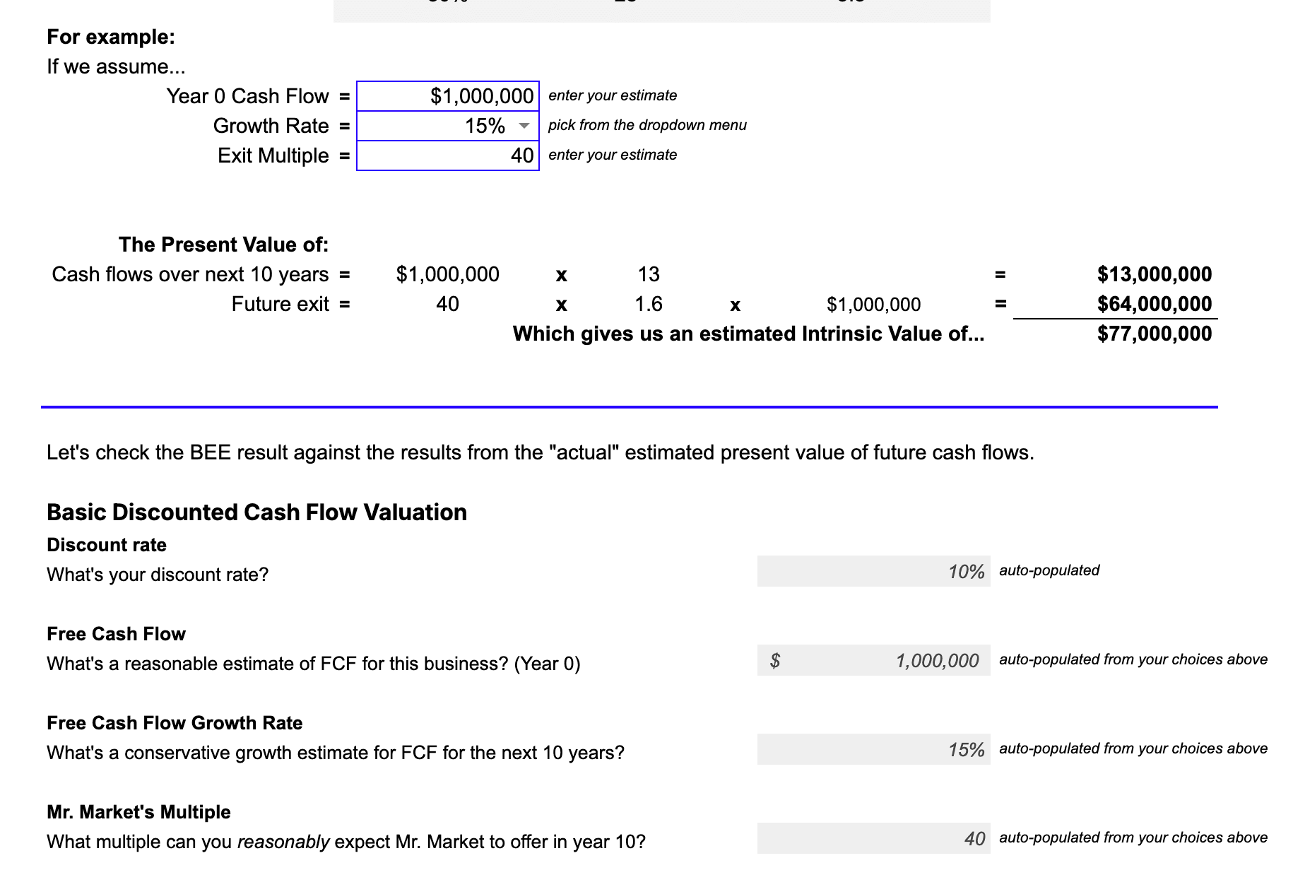 Back-of-the-Envelope Spreadsheet